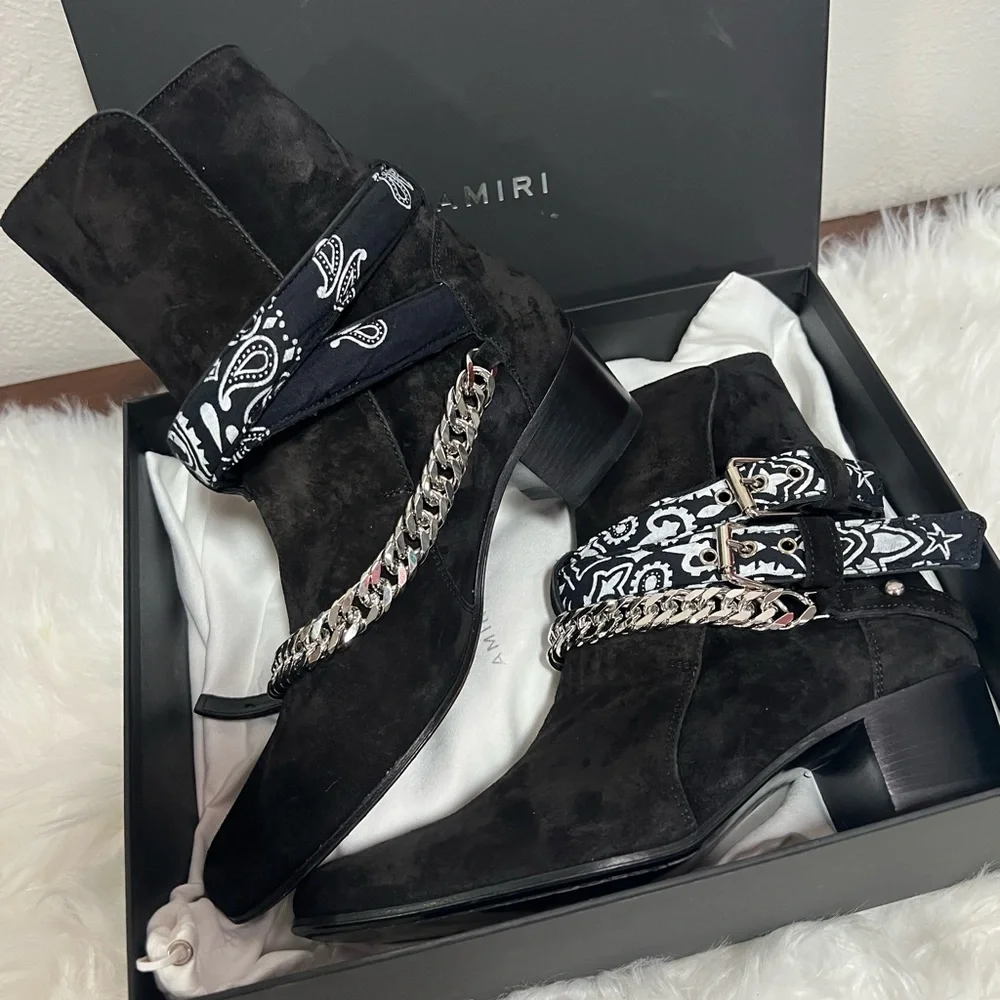 🌸 🔥💫AMIRI Bandana Buckle Boots - Picture 4 of 16